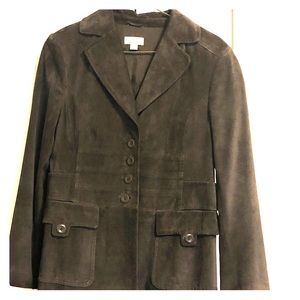 Suede 3/4 length coat